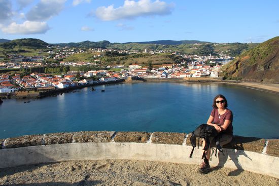 Auf einer kleinen Wanderung zum Monte Guia, einer kleinen vorgelagerten Halbinsel von Horta. Hier wurde 1899 das erste telegrafische Unterseekabel verlegt.