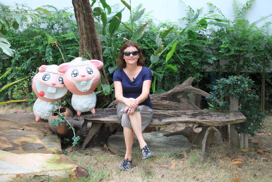 Vor unserem Quartier "Moonriver-Resort"