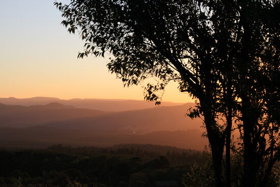 Sunset am "God`s Windows"; Panorama-Route