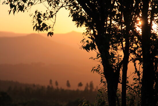 Sunset am "God`s Windows"; Panorama-Route