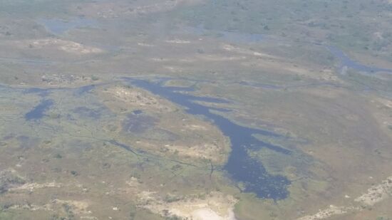 Über dem Okawango-Delta