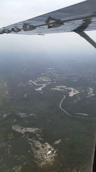 Über dem Okawango-Delta