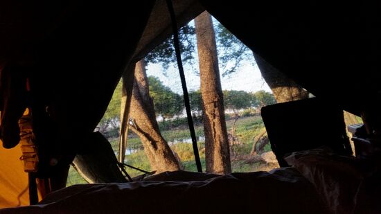 Blick aus unserem Zelt in der "Kana-Kara-Lodge"
