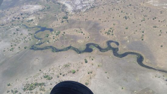 Flug über den Okawango