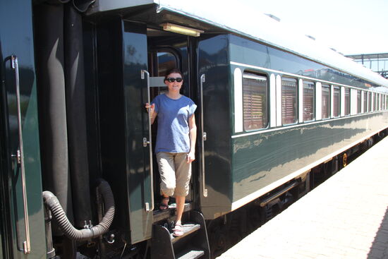 Mit dem Rovos von Victoria-Falls in Richtung Johannesburg