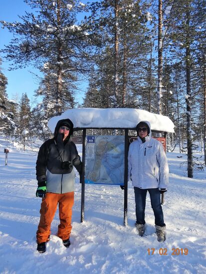 Hier wird die neue Route studiert 