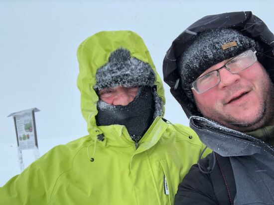 19.02.2019 auf dem 560 m Hohen lisakkipää während einem Schneesturm.