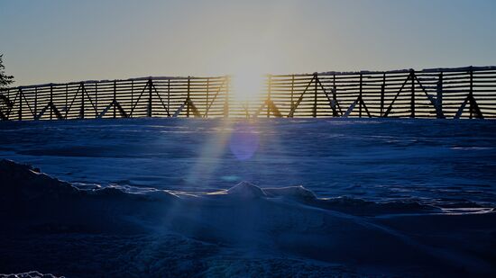 vor Saariselkä bei der Heimreise von Inari