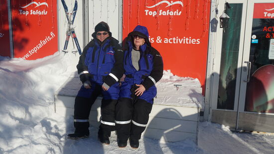 Das Hundeschlitten Team beim aufwärmen.