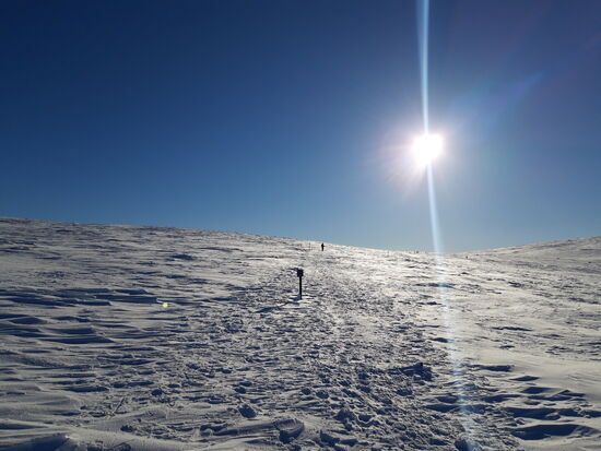 07.03.2019 kurz vor dem Gipfel beim Aufstieg