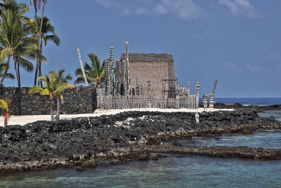 Der Haupttempel des Pu'u Honua O Honau'nau.