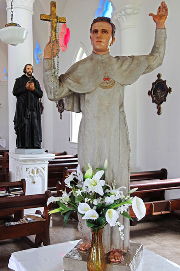 Die Statue des Damien de Veuster.