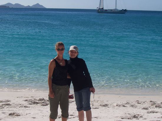 Whitehaven Beach + unser Boot