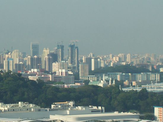 Blick auf Singapore vom Skytower