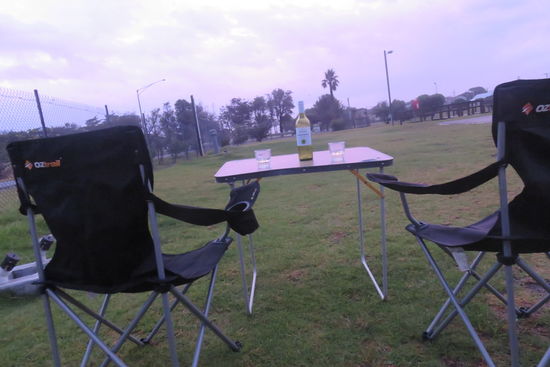 Abendstimmung auf unserem Campingplatz in Seaspray