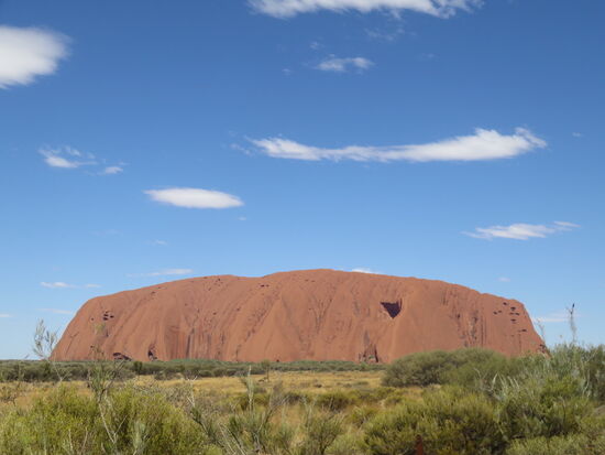 Der Uluru in der Nachmittagssonne