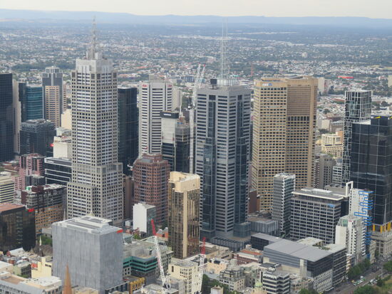 Blick auf Melbourne Downtown