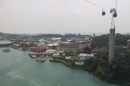 Blick auf die Insel Sentosa