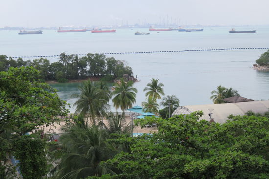 Der Blick vom ehemaligen Rooftop Restaurant im Silos Beach Ressort