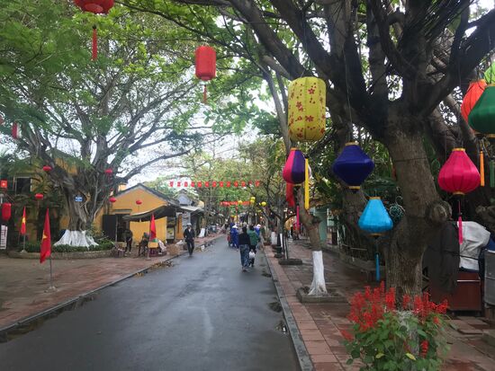 Im japanischen Viertel am Morgen.