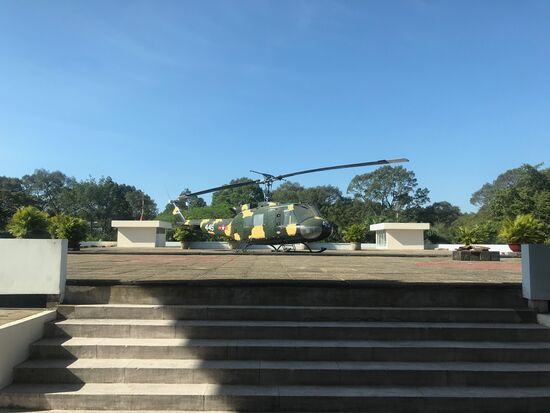 Hubschrauberplatz für den Präsidenten auf dem Dach des Palastes.