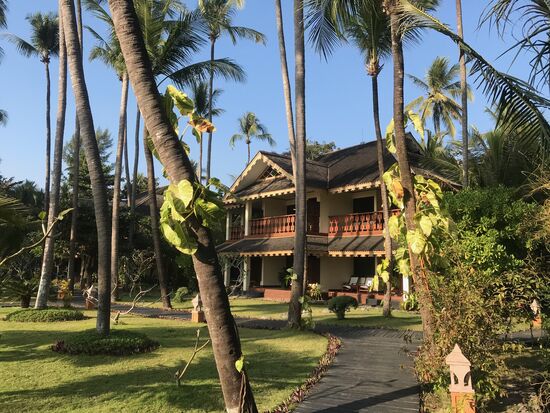 Unser Bungalow in der Abendsonne