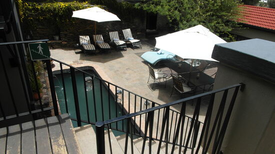 Im Innenhof unseres Guesthouses