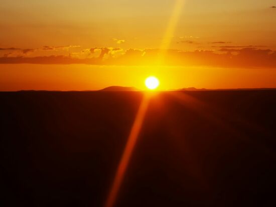 Sunset am Abend hoch über unserem Anwesen.