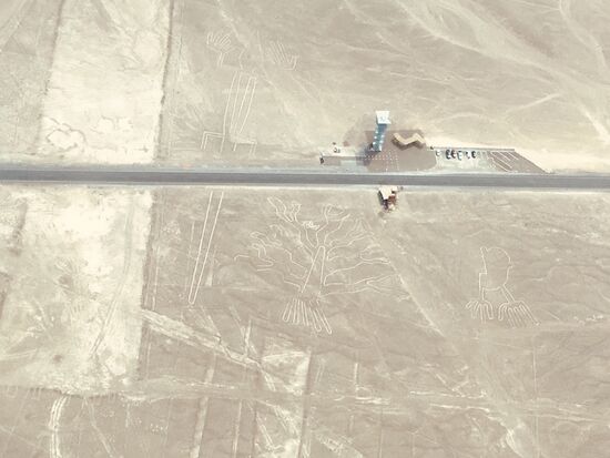 Tierfiguren im Sand nahe der Panamericaner