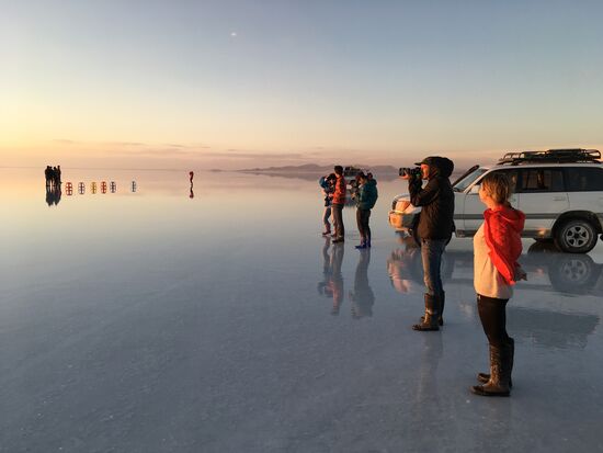 Sonnenuntergang in der Salar.