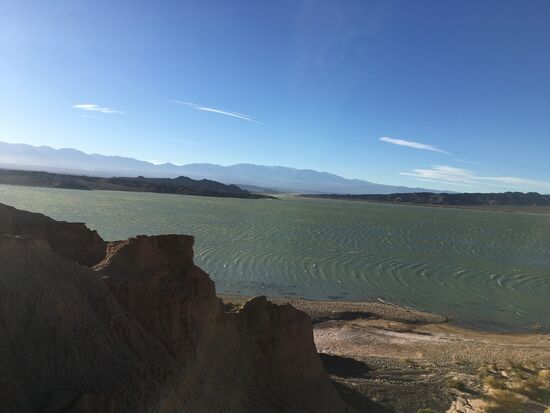 Ab ca. 13 Uhr beginnt der Wind hier konstant und kräftig zu pusten...