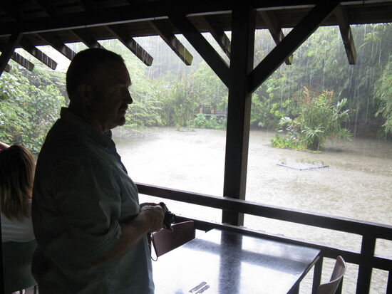 Tropischer Regenguss