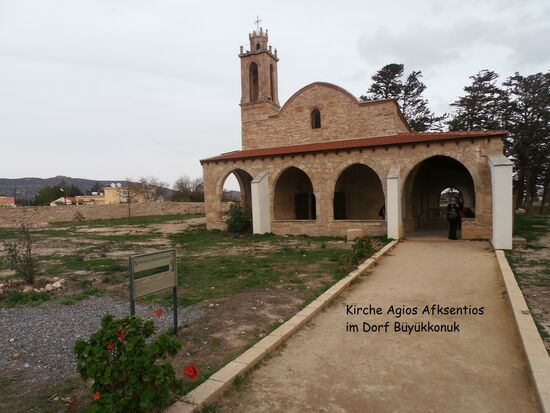 Kirche Agios Afksentios im Dorf Büyükkonuk