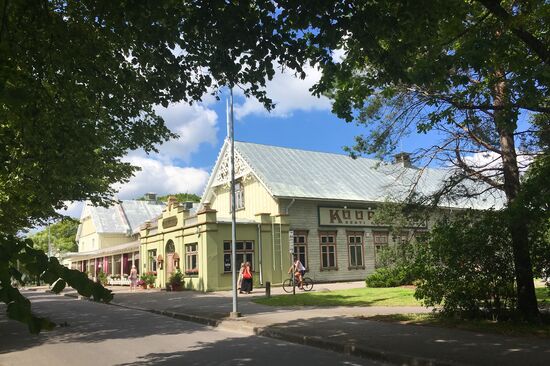 Kurhaus am Strand.... Postkartenmotiv 