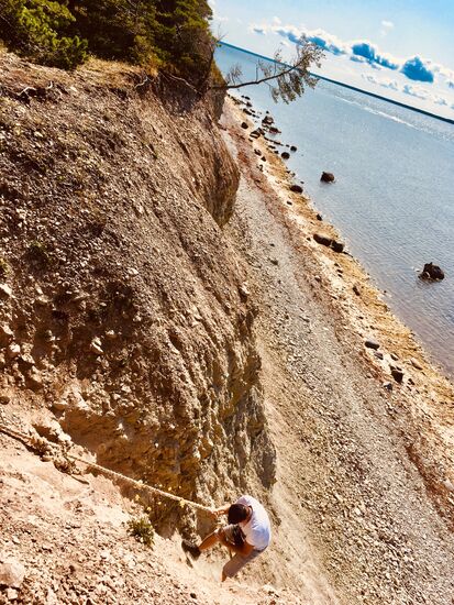 und finden ein Seil... Ingo ist der Erste 