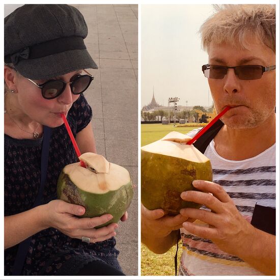 Stärkung mit Kokosnusswasser