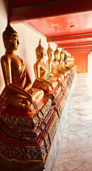Viele andere Buddhas, hier sitzende