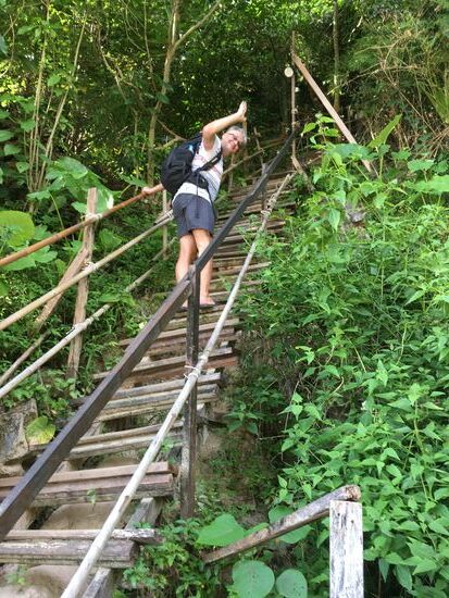 Etwa 1km auf der Suche nach Affen auf dem Monkey Trail 