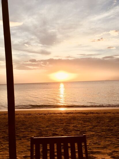 Sonnenuntergang genießen