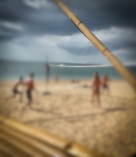 Und eine Runde Volleyball... mehr geht nicht bei der Hitze