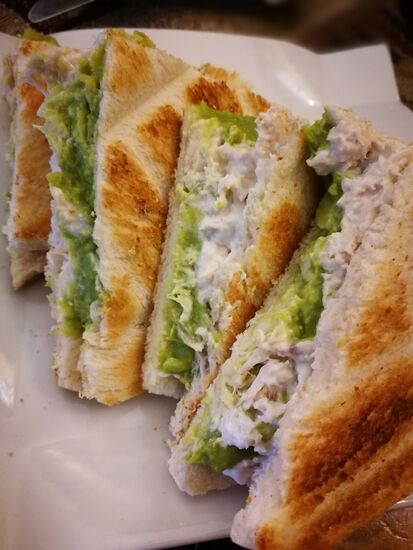 Avocado und Thunfisch. Leckere Kombi.