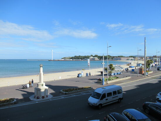 Blick vom Hotelzimmer auf die Promenade