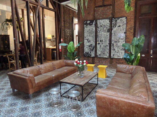 Der Gemeinschaftsbereich im Hostel