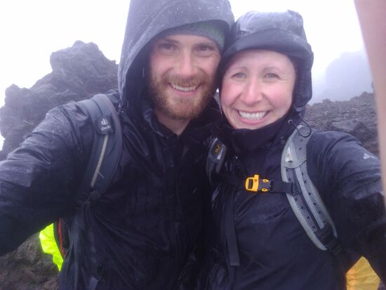 Platschnass und trotzdem gut drauf!  Zumindest ich... Stefan war nämlich ne kleine Memme! 