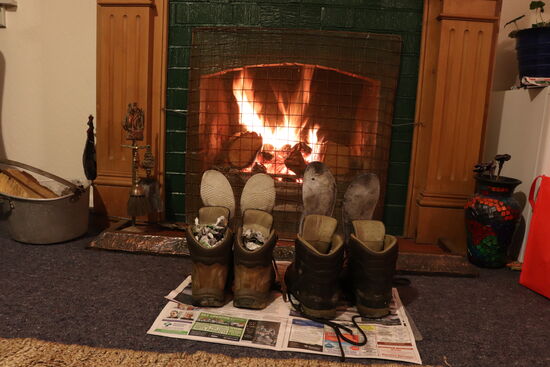 Romantisches Kaminfeuer in Kurow...