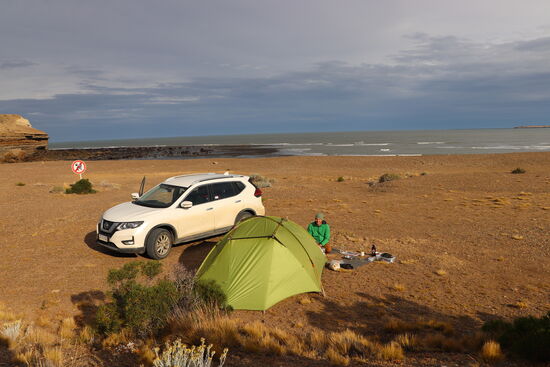 Schlafplatz mit Meeresrauschen in San Julian