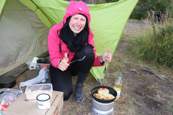 Kartoffelrösti am Lago Roca