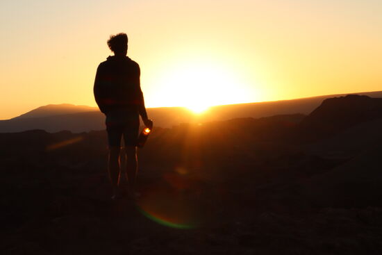 Sonnenuntergang über dem Valle de la Luna