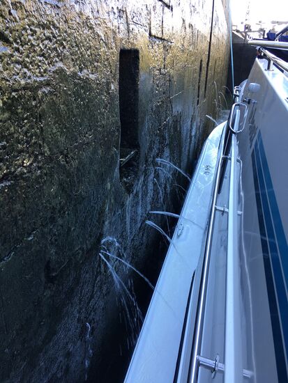 Wassereinbruch an Bord.