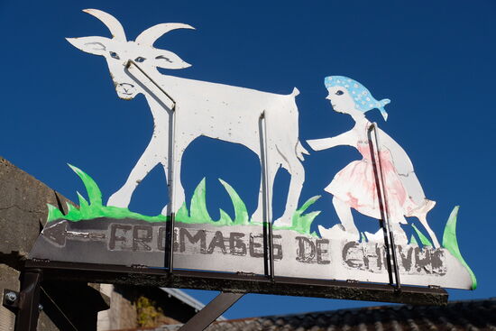 Ziegenkäse in Savoyeux.